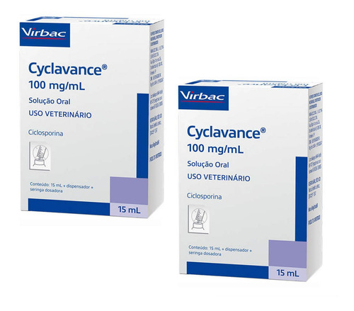Kit 2 Cyclavance Virbac 100 mg/mL para Cães - 15 mL em Oferta na Shopee