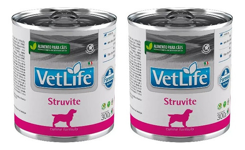 Kit 2 Ração Úmida Vet Life Struvite para Cães - 300 g