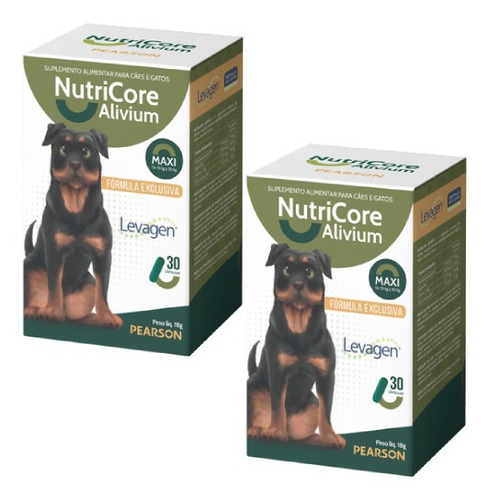Kit 2 Suplemento Alimentar NutriCore Alivium Maxi - 30 Cápsulas