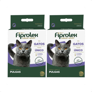 Kit 2 Antipulgas Ceva Fiprolex Drop Spot para Gatos de 0,5 mL - 1 Unidade em Oferta na Shopee