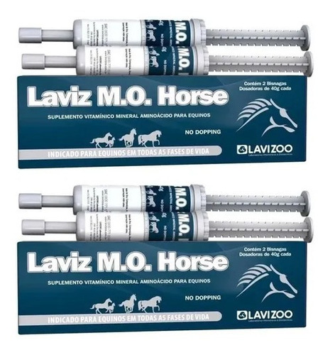 Kit 2 Suplemento Laviz M.O Horse Lavizoo - 2x40 g - Pets