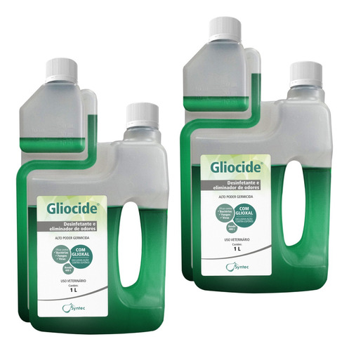 Kit 2 Gliocide Syntec Desinfetante e Eliminador de Odores - 1 Litro em Oferta na Shopee