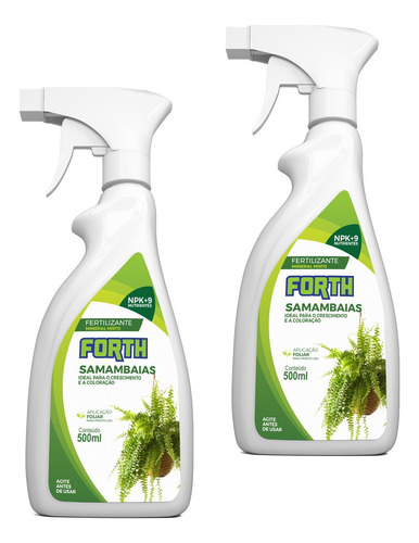 Kit 2 Forth Samambaias Fertilizante Líquido Pronto para Uso - 500 mL em Oferta na Shopee