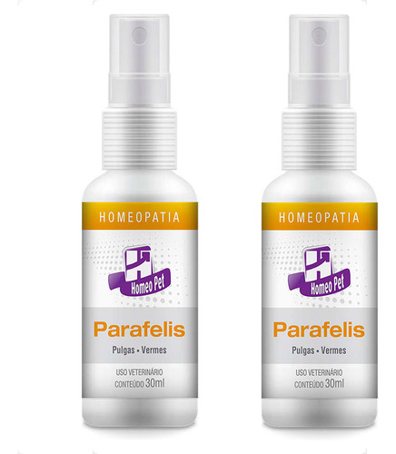 Kit 2 Homeopatia Parafelis Homeo Pet Real H - 30 mL em Oferta na Shopee