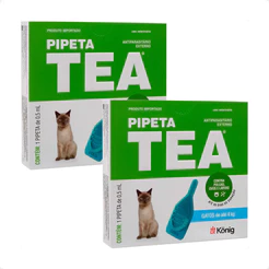 Kit 2 Tea Pipeta Antiparasitário para Gatos até 4 kg - 0,5 mL