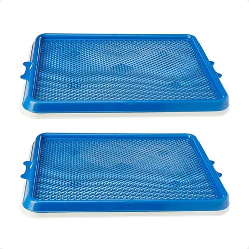 Kit 2 Sanitário Higiênico Xixi Pet One Premium - Azul - Pets