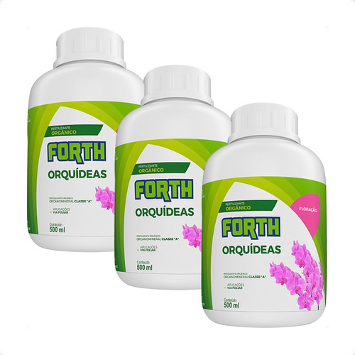 Kit 3 Forth Orquídeas Floração Concentrado - 500ml em Oferta na Shopee