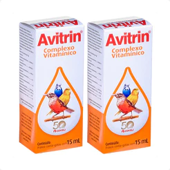 Kit 2 Avitrin Polivitamínico Coveli para Pássaros - 15ml