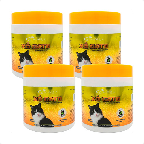 Kit 4 Xô Gato Quimiagri Educador Repelente de Gatos - 300g em Oferta na Shopee