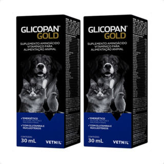 Kit 2 Glicopan Gold Vetnil Suplemento para Cães e Gatos - 30ml em Oferta na Shopee