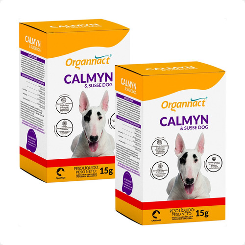 Kit 2 Calmyn & Susse Dog Organnact Suplemento - 15g