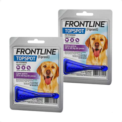 Kit 2 Frontline Top Spot para Cães 20 a 40Kg - 1 Pipeta 2,68ml