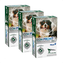 Kit 3 ConFront Plus Antipulgas para Cães de 40 a 60Kg - 1 Pipeta de 4,02ml