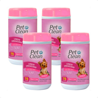 Kit 4 Lenços Umedecidos Fêmea Pet Clean para Cães e Gatos - 75 Unidades em Oferta na Shopee