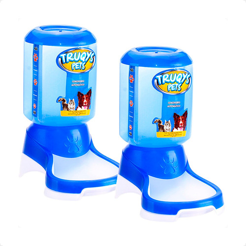 Kit 2 Comedouro Automático Truqys Pets Azul com Galão - 1Kg em Oferta na Shopee