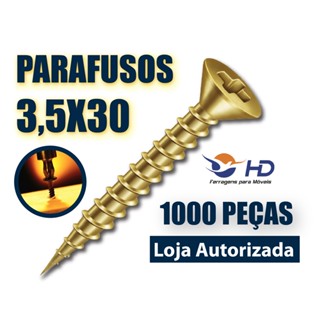 Parafuso 3,5 X 30 Chipboard Chata Phillips para Madeira - HD CAIXA COM 1000 peças - 3 5 x 30 em Oferta na Shopee