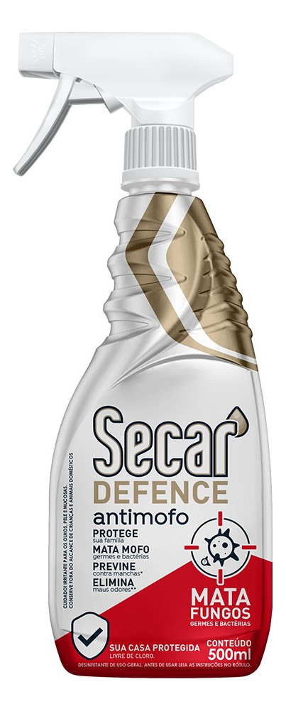 Spray Antimofo Secar Defense 1un x 500ml em Oferta na Shopee
