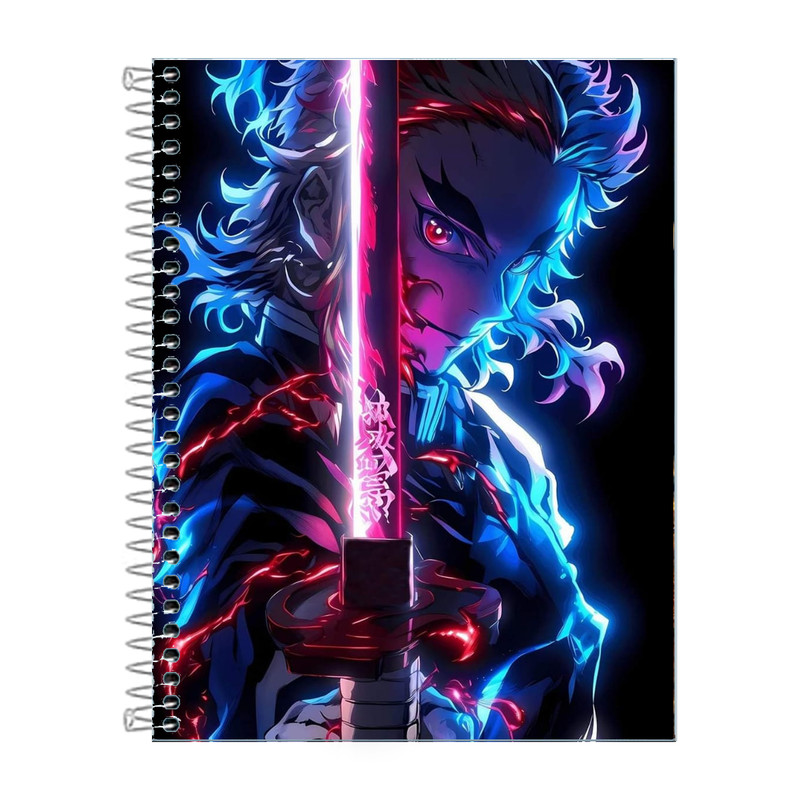 Caderno Demon Slayer  1,10 ou 20 Matérias capa dura em Oferta na Shopee