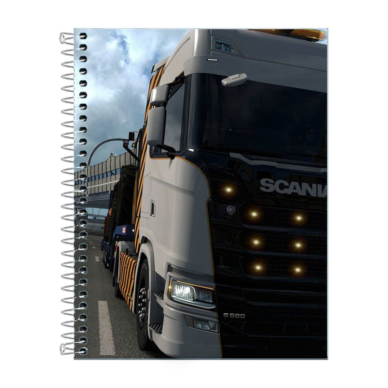Caderno Caminhão Scania 20 Matérias 320 Folhas em Oferta na Shopee