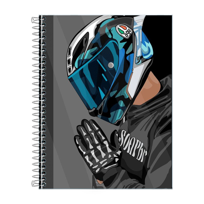 Caderno Motoqueiro 1,10 ou 20 Matérias em Oferta na Shopee
