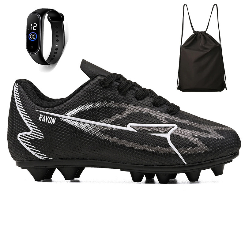 Kit Chuteira Infantil Futebol Meninos Trava Campo Grama Natural + Mochila + Relogio