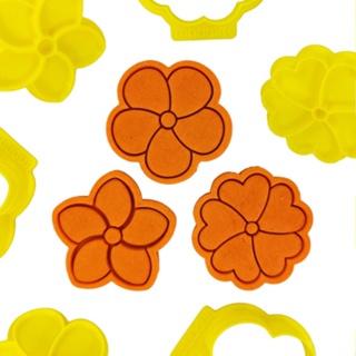 Kit Cortador + Marcador para Biscoito e Pasta Americana Flores 4 em Oferta na Shopee