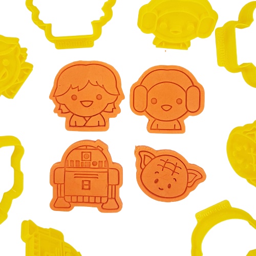 Kit Cortador + Marcador para Biscoito e Pasta Americana Star Wars 2