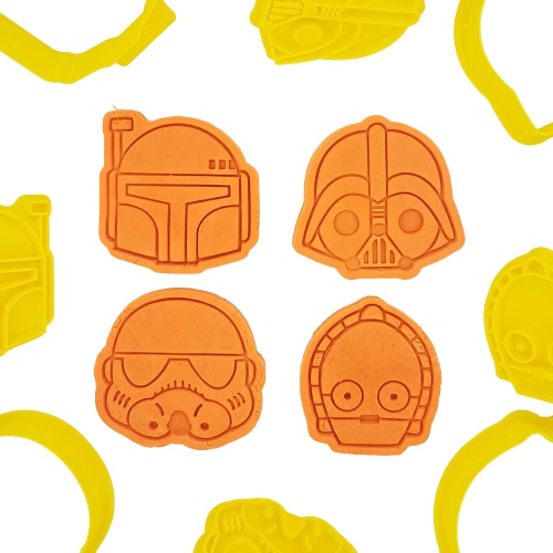 Kit Cortador + Marcador para Biscoito e Pasta Americana Star Wars 1