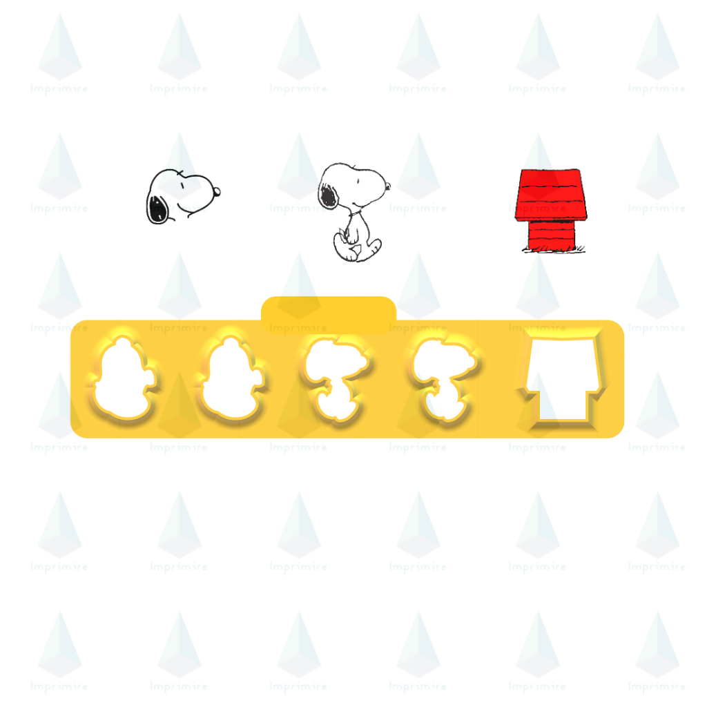 Régua para Confeitos de Pasta Americana Mix Snoopy