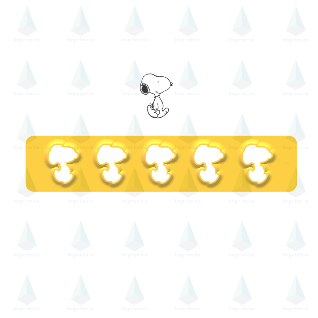 Régua para Confeitos de Pasta Americana Snoopy 2