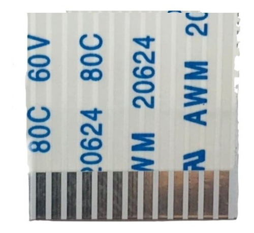 Cabo Flat 12 Vias Invertido 30cm X 6mm  Compatível  Para Tv Cce L2401