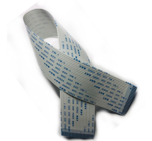 1 Cabo Flat 12 Vias 30cm X 6,5mm Compatível Para Tv Cce Ln 244