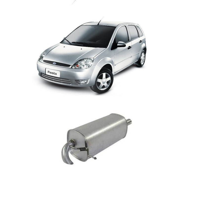 Escapamento Silencioso Traseiro Fiesta Supercharger 2002 2003 2004