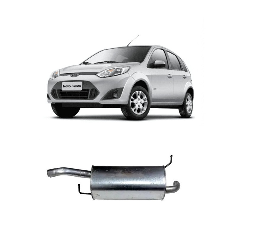 Escapamento Silencioso Traseiro Fiesta Hatch 1.6 2011 2012 em Oferta na Shopee