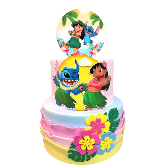 BOLO FAKE LILO STITCH ROSA