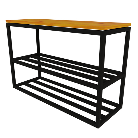 Banco Sapateira 90cm Estilo Industrial Reforçado