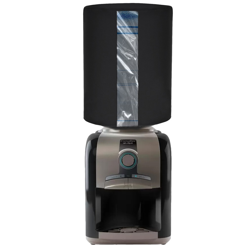 Capa para Galão De Água 20 Litros Garrafão Preto com detalhe transparente Anti Mofo Luxo Impermeável em Oferta na Shopee