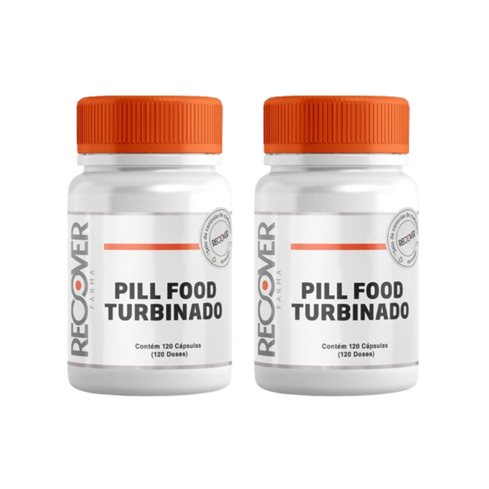 Pill Food Turbinado 120 Doses - 2 unidades - Saúde da pele, unhas e cabelo - Recover Farma