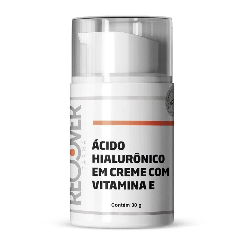 Creme de Vitamina E + Ácido Hialurônico 30g - Para Pele - Recover farma