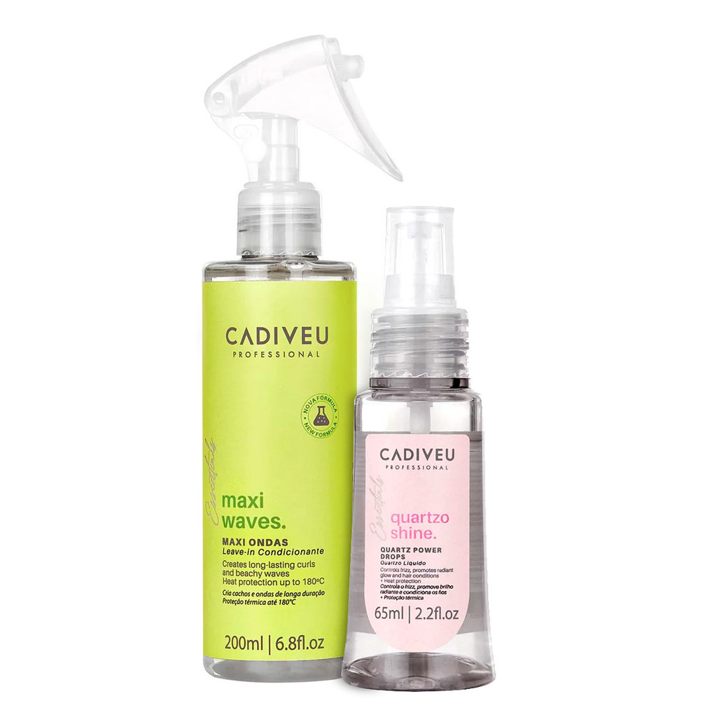 Maxi Ondas Waves Cadiveu Leave In Modelador + Óleo Quartzo Shine 65ml