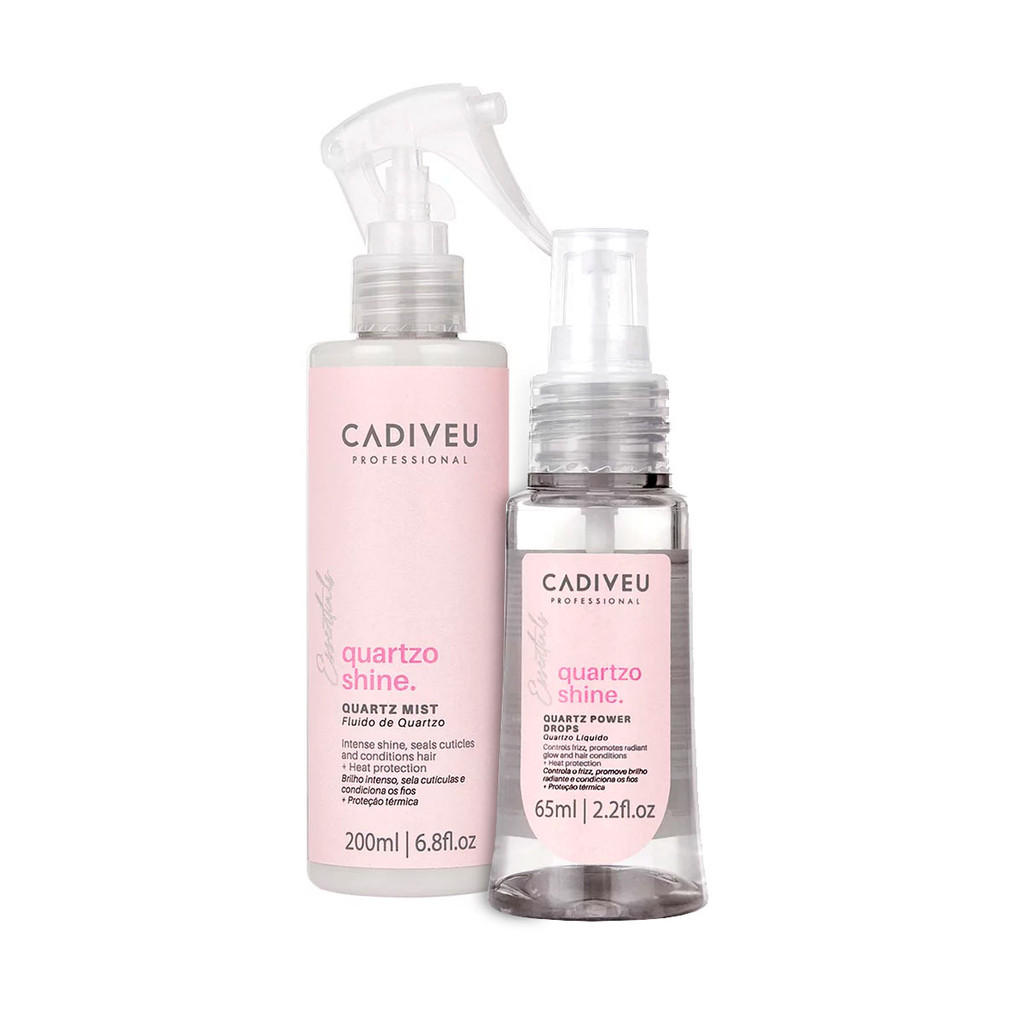 Leave In Quartzo Shine Cadiveu + Reparador Quartzo Shine 65ml