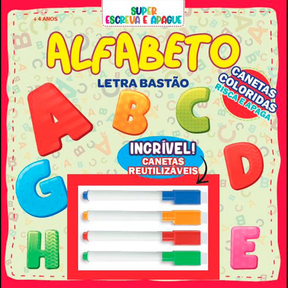 Livro Super Escreva E Apague Alfabeto - Letra Bastao em Oferta na Shopee