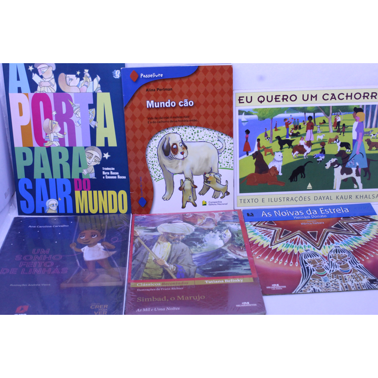 Coleção 10 Livros Infantis Clássicos para Crianças A Porta para Sair do Mundo + Mundo Cão + Bruxapéu  + Simbad, o Mar...