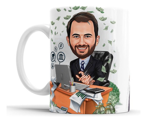 Caneca Com Caricatura Personalizada Avatar Administração