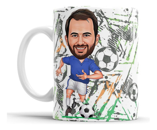 Caneca Com Caricatura Personalizada Avatar Futebol