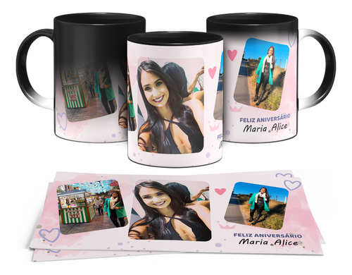 Caneca Magica Com 3 Fotos Xicara Personalizada Porcelana em Oferta na Shopee