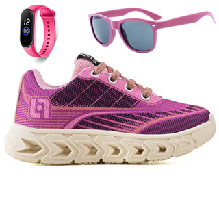 Tenis Infantil Meninas Escolar Casual Calce Facil LIGHT+ Oculos + Relogio em Oferta na Shopee