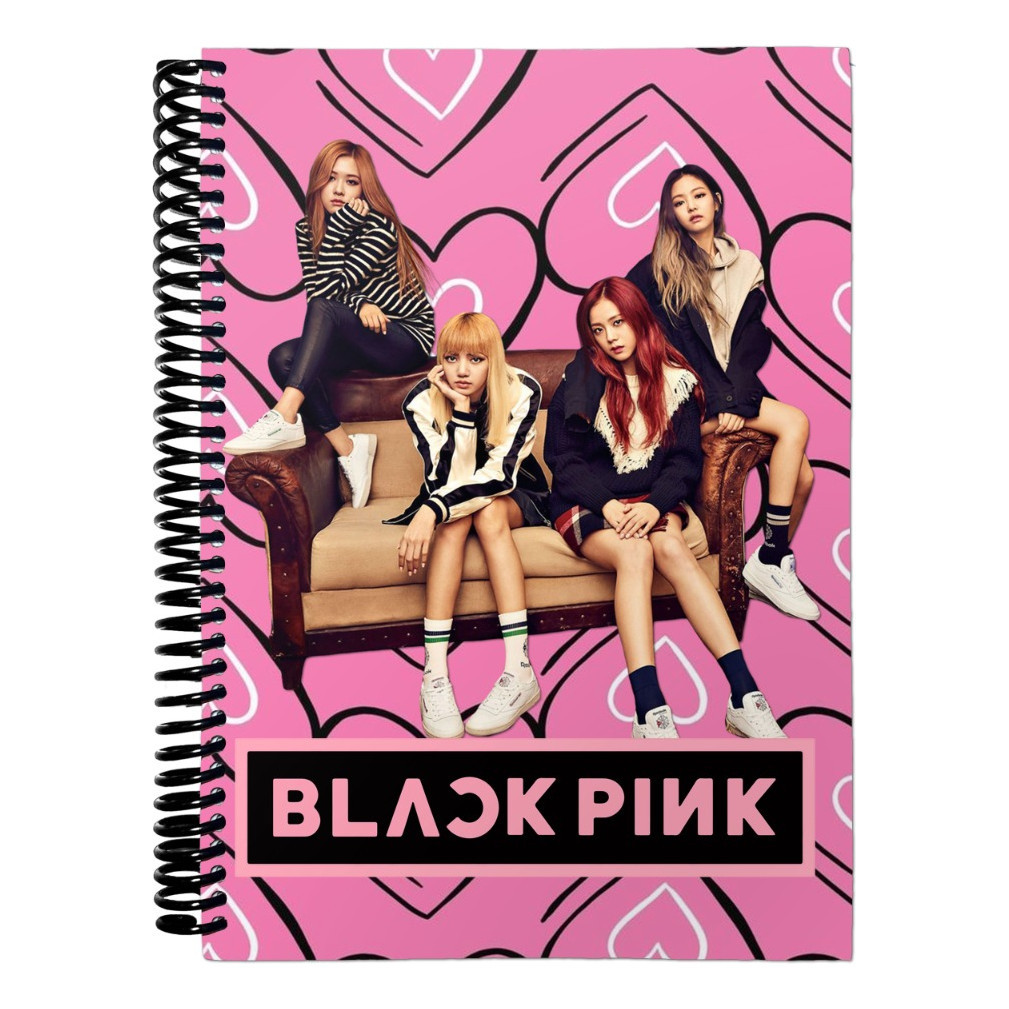 Caderno    matérias  Kpop Black Pink 15 Matérias Escolar Universitário Capa Dura Desenho