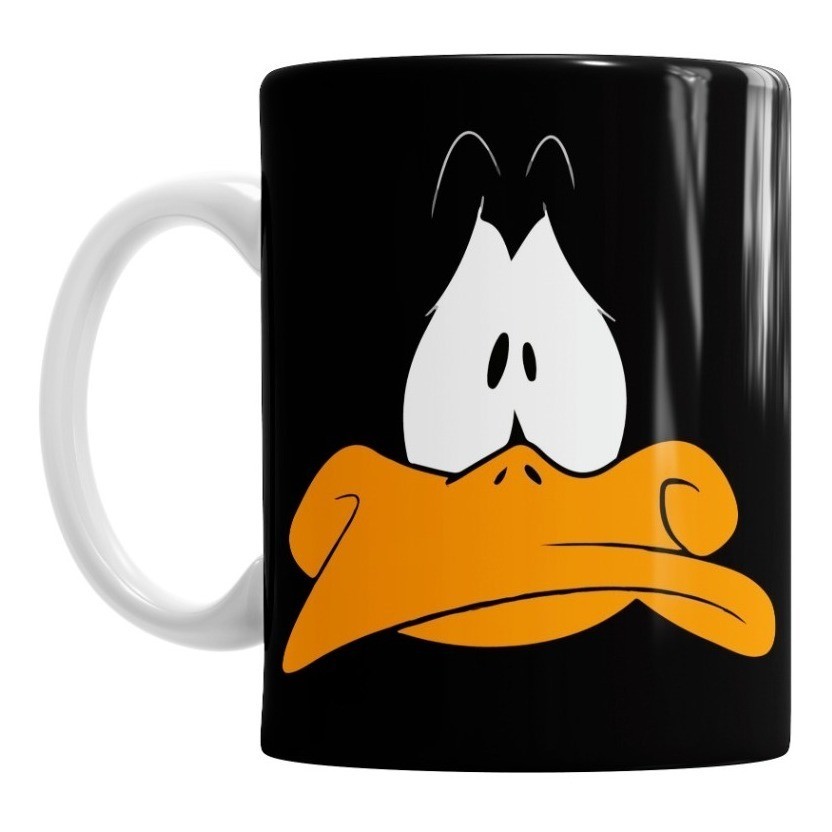 Caneca Porcelana S Looney Tunes Pato Lucas Bugs Bunny Com 325ml - Presente Personalizado