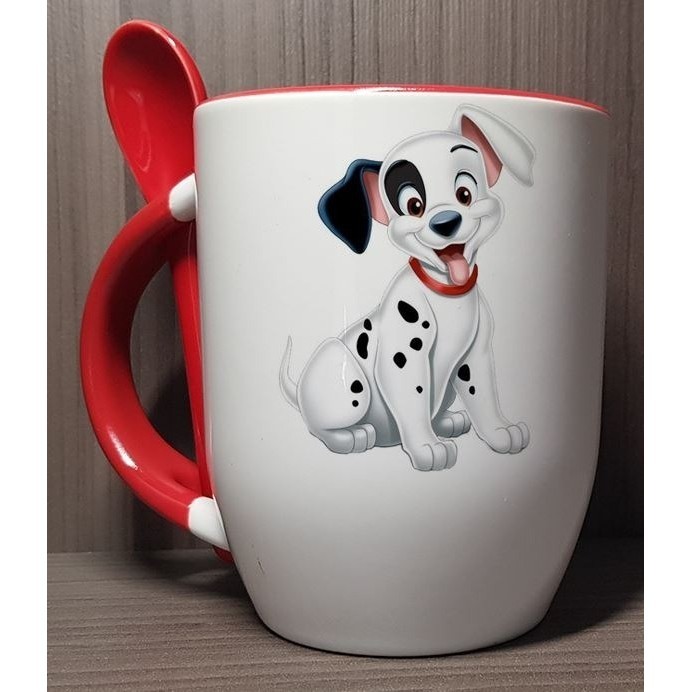 Caneca com NOME Dálmata Película Com Colher  Colorida 340ml